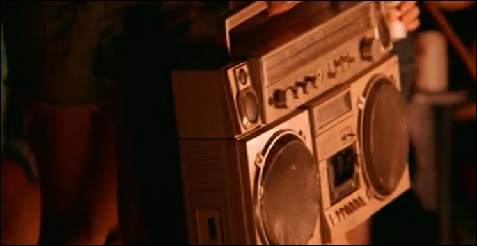 boombox in opening credits